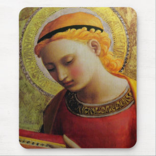 Angel Reading Bible Mouse Pad