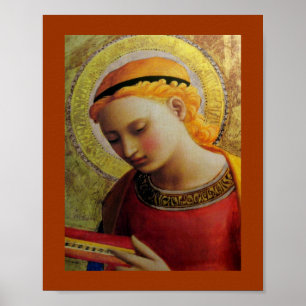 Angel Reading Bible Poster