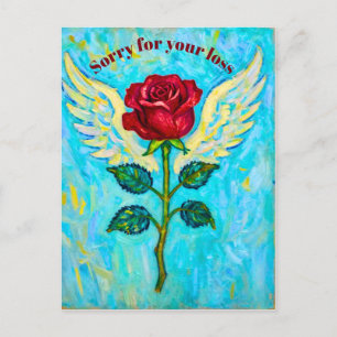 Angel Rose sympathy  Postcard