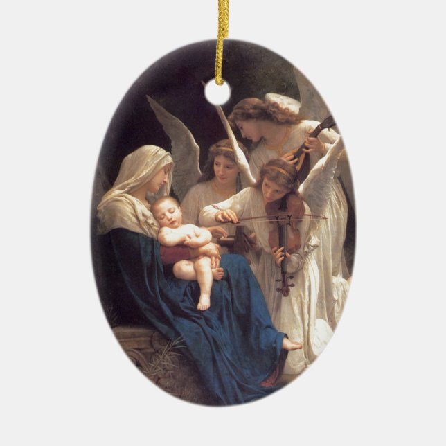 Angel Serenade Ceramic Tree Decoration (Front)