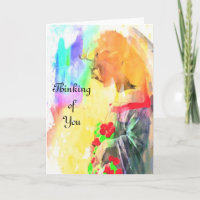 Angel Serene Greeting Card Thinking of You
