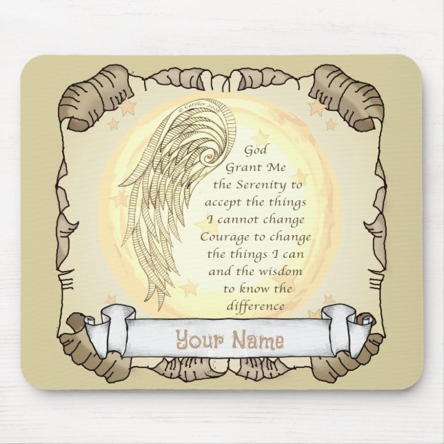  Angel Serenity Prayer  Mouse Pad (Front)