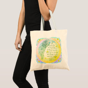 Angel Serenity Prayer Tote Bag