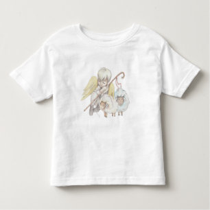 Angel Shepherd with Lambs Pastoral Toddler T-Shirt