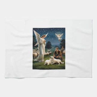 Angel & Shepherds tea towel