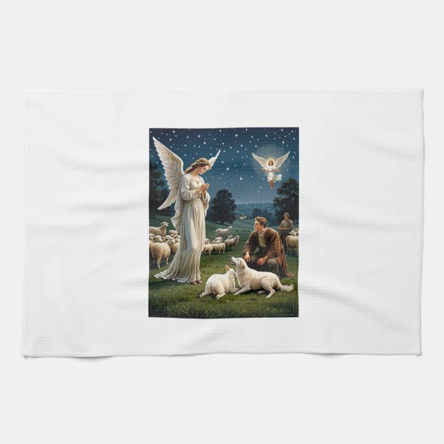 Angel & Shepherds tea towel (Horizontal)