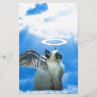 Angel Siamese Kitten Stationery