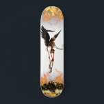 Angel Skeleton Demon Wings Flames Skateboard<br><div class="desc">This design may be personalised by choosing the customise option to add text or make other changes. If this product has the option to transfer the design to another item, please make sure to adjust the design to fit if needed. Contact me at colorflowcreations@gmail.com if you wish to have this...</div>