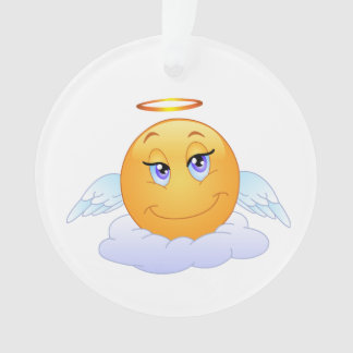 Angel smiley ornament