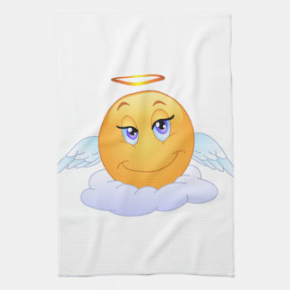 Angel smiley tea towel
