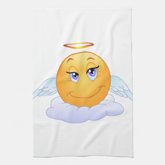 Angel smiley tea towel (Vertical)