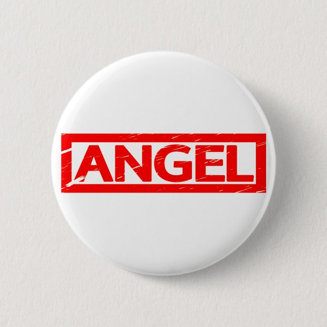 Angel Stamp 6 Cm Round Badge (Front)