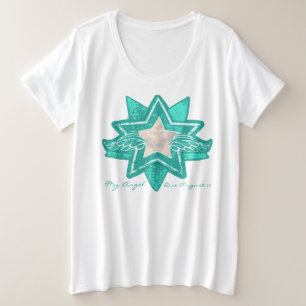 Angel star add baby scan maternity aqua mint t plus size T-Shirt