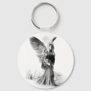 angel tattoo key ring