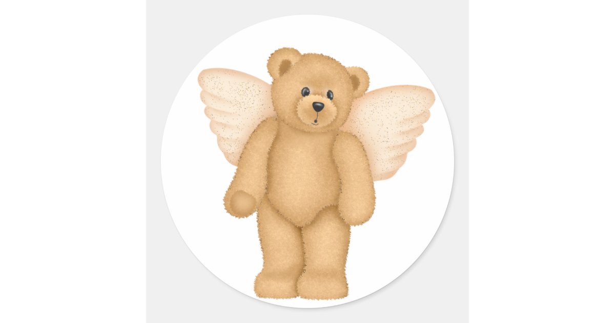 Angel Teddy Bear 4 Stickers | Zazzle.co.nz