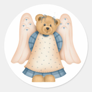 Angel Teddy Bear D8 Stickers