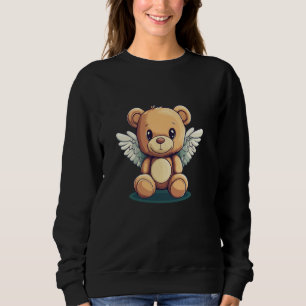 Angel Teddy Bear Spreads Fun and Cheer for a Funny Sweatshirt