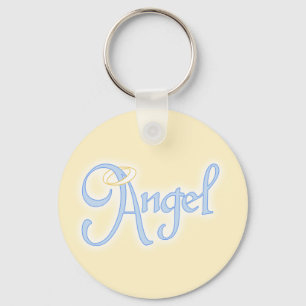 Angel Text Key Ring