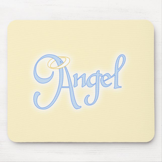 Angel Text Mouse Pad (Front)