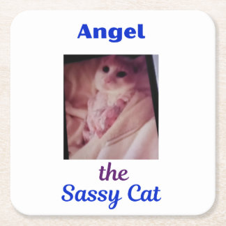Angel the Sassy Cat Paw Cat Coasters