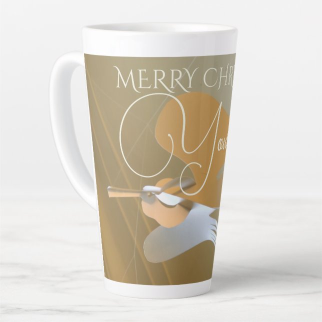 Angel trumpets latte mug (Left Angle)