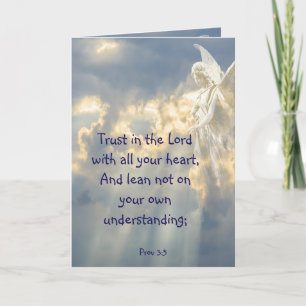  Angel Trust in the Lord Quote Inspirational Card