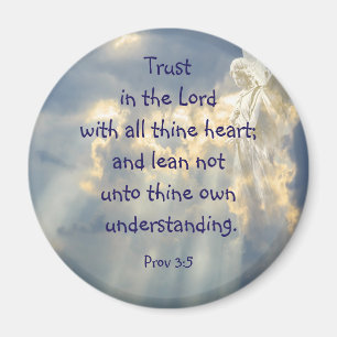 Angel Trust in the Lord Quote Inspirational Magnet