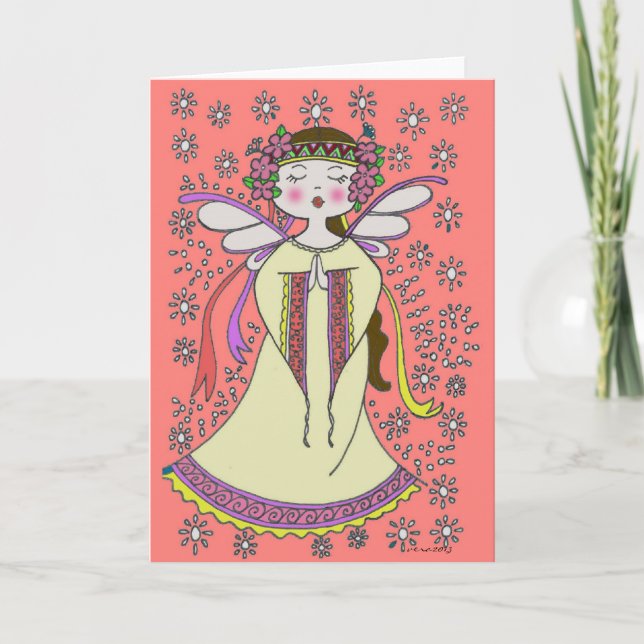 Angel Ukrainian Folk Art Card (Front)