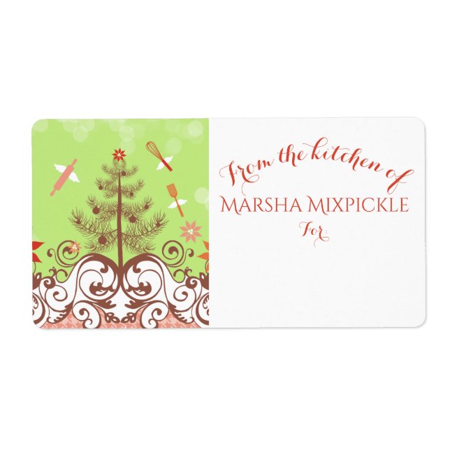 Angel utensils from the kitchen of Christmas label (Front)