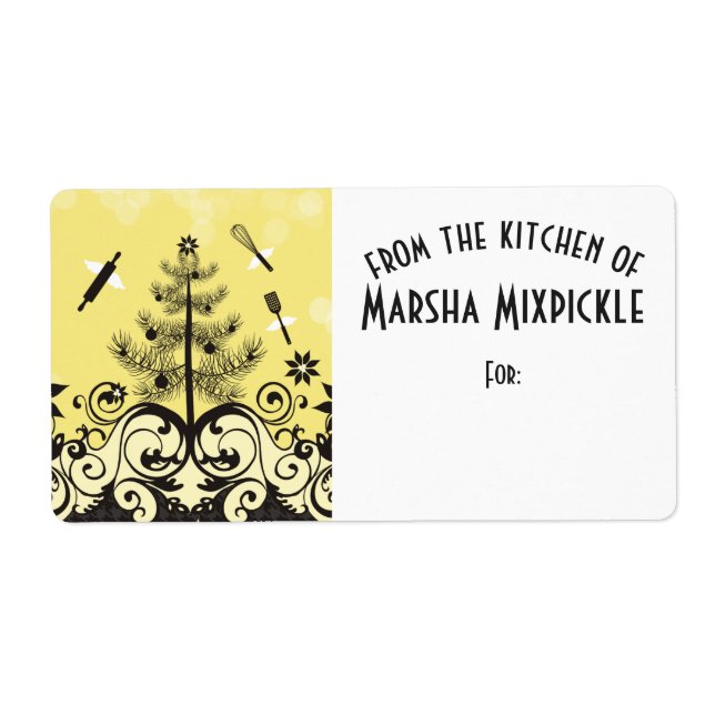 Angel utensils from the kitchen of Christmas label (Front)