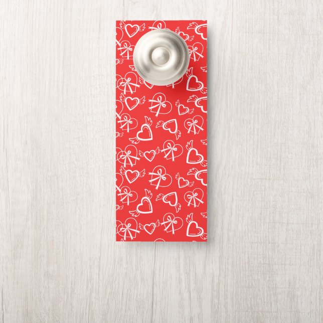 Angel Valentine's Hearts Pattern Door Hanger (On Knob)