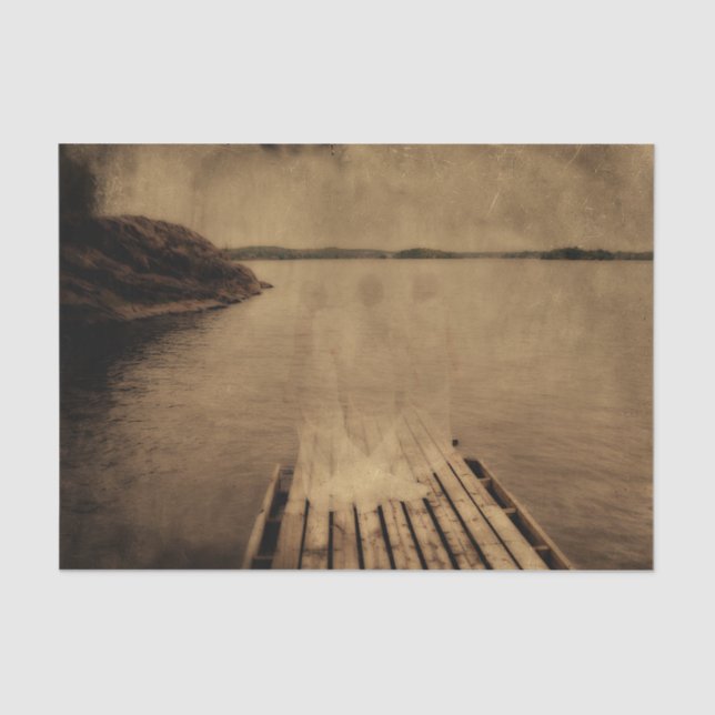 Angel Vintage Antique Brown Sepia Texture Tissue Paper (Front)