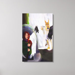 Angel vs demon canvas print