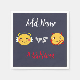 Angel vs Devil  Emoji PErsonalize Napkin