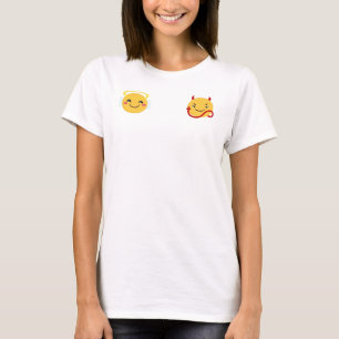Angel vs Devil  Emoji PErsonalize T-Shirt