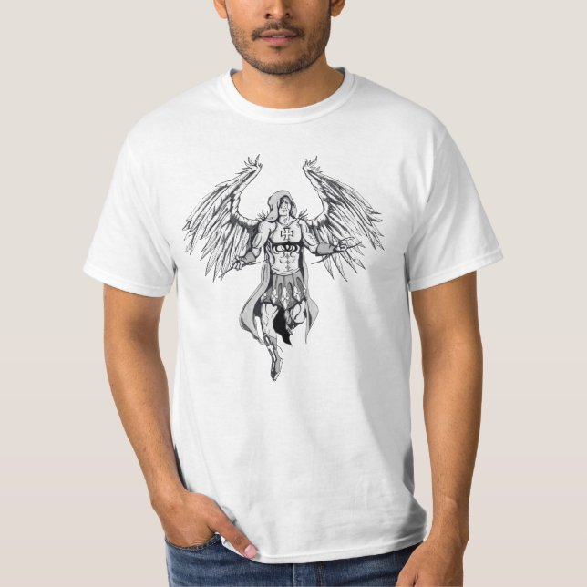 Angel Warrior - Black - F&B T-Shirt (Front)