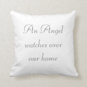 Angel Watches Home Throw Pillow