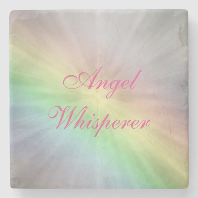 Angel Whisperer design Stone Coaster (Front)