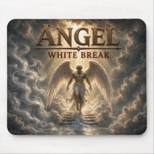 Angel White Break Dark Realism Mouse Pad