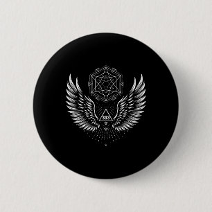 Angel Wing 333 Sacred Geometry Healing Esoteric Sp 6 Cm Round Badge