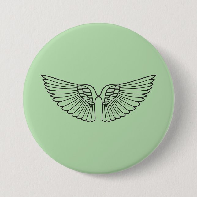 Angel Wing Buttons – Ethereal Silhouette Patches (Front)