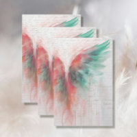 Angel Wing Ethereal Abstract Impressionism Pink
