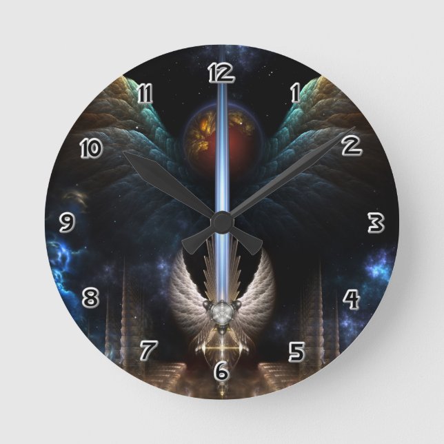 Angel Wing Sword Of Arkledious IMW Wall Clock (Front)