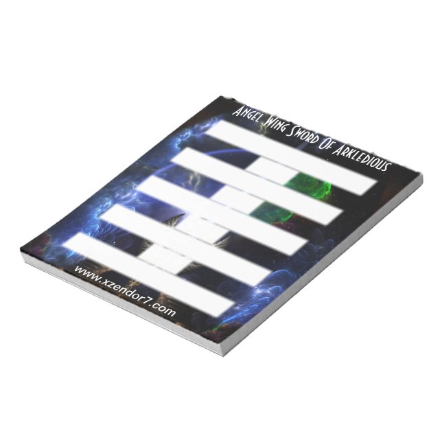 Angel Wing Sword Of Arkledious Space Notepad (Rotated)