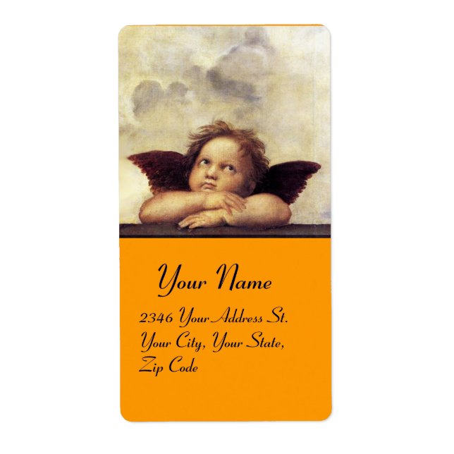 ANGEL / Winged Cherub,orange,white (Front)