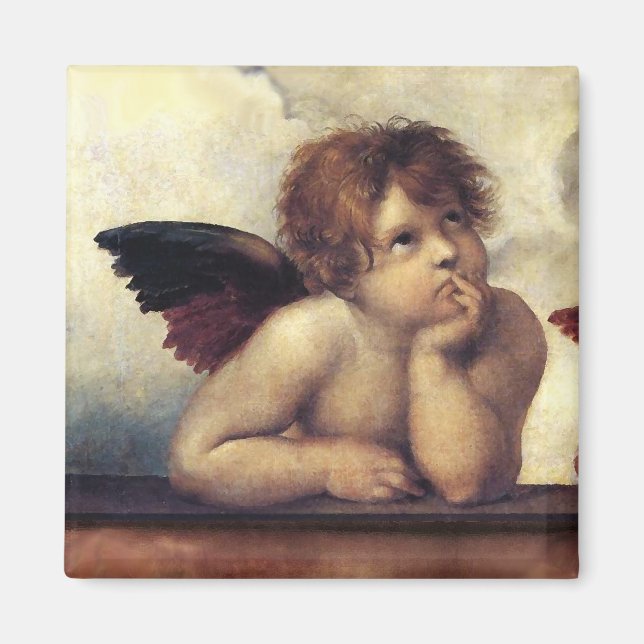 ANGEL / Winged Cherub Raffaello Sanzio Magnet (Front)