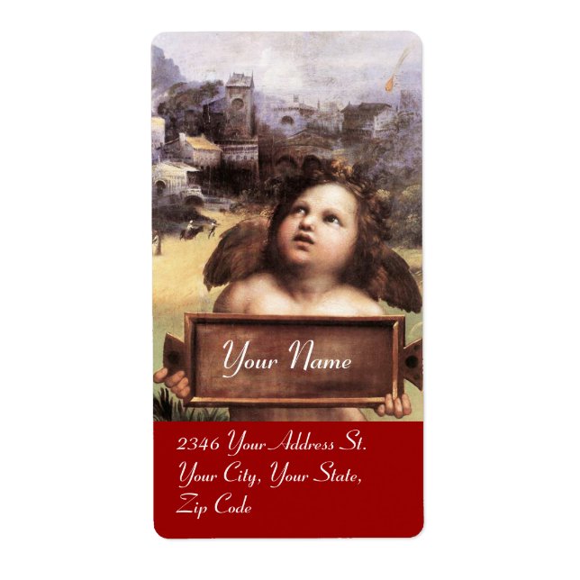 ANGEL / Winged Cherub, Red (Front)