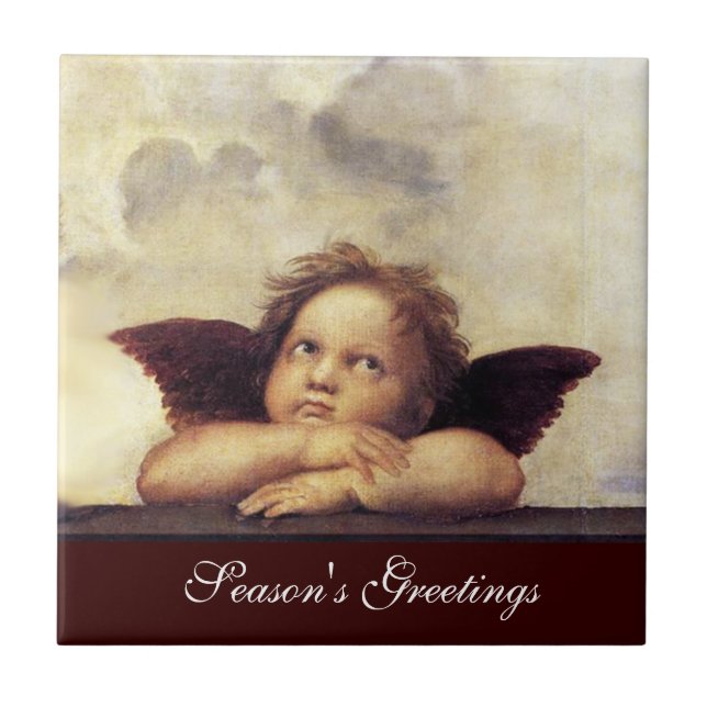 ANGEL / Winged Cherub Tile (Front)