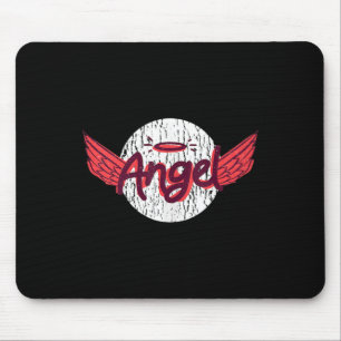 Angel Wings And Halo Funny For Bad Girls And Boys. Mouse Pad