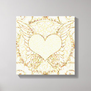 Angel Wings and Heart Canvas Print